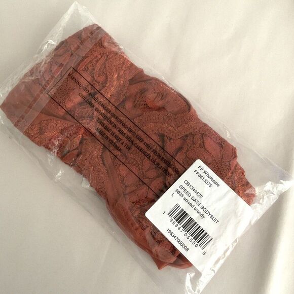 Intimately Free People Speed Date Bodysuit In Spiced Brandy Size L - Picture 8 of 10